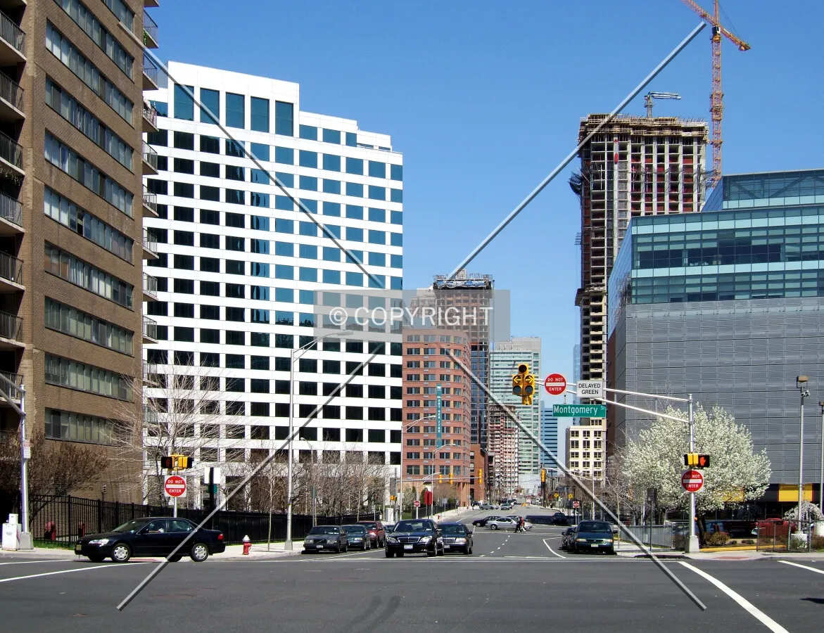View from the south at Montgomery Street