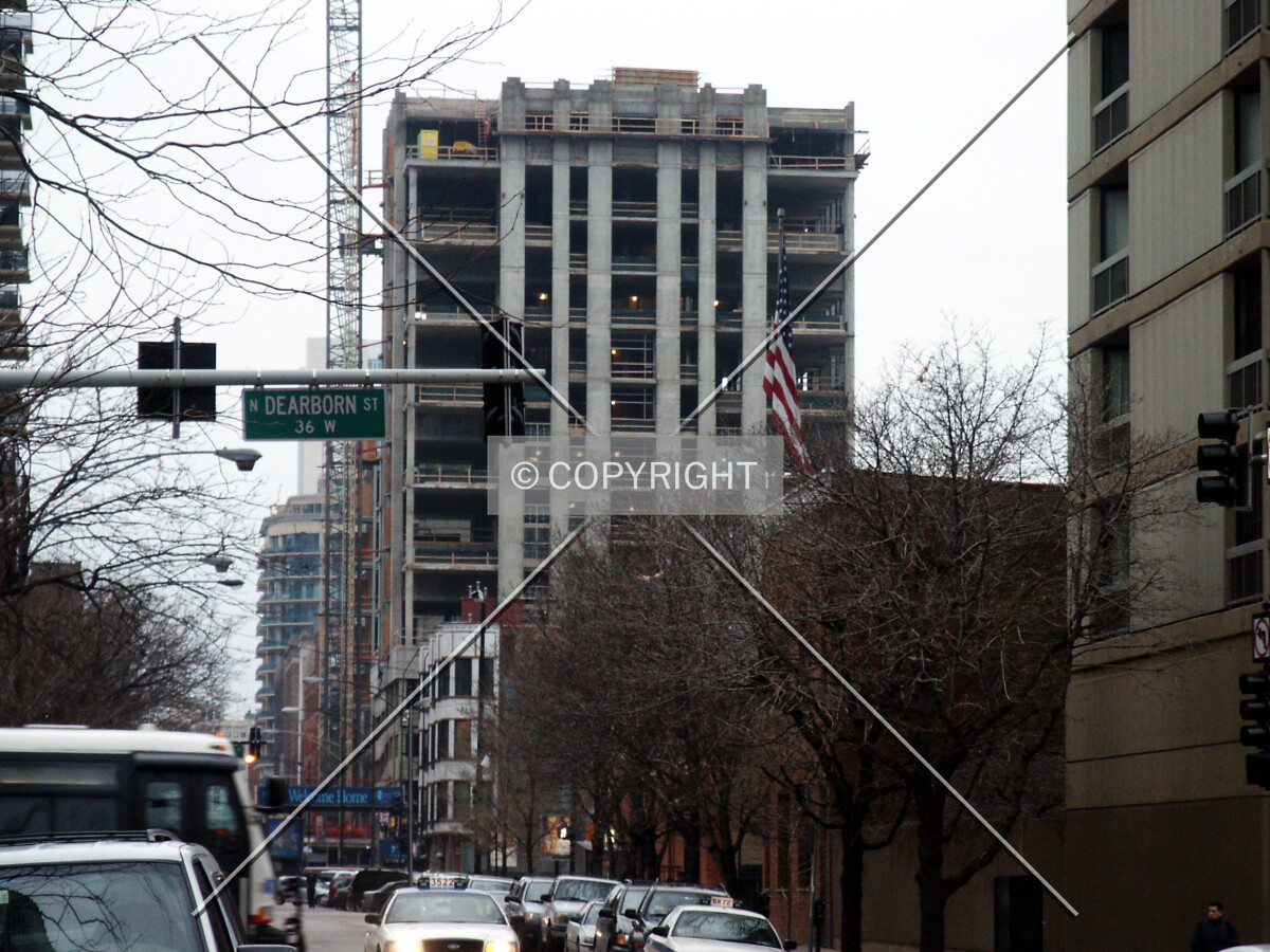 Looking west from Dearborn and Superior