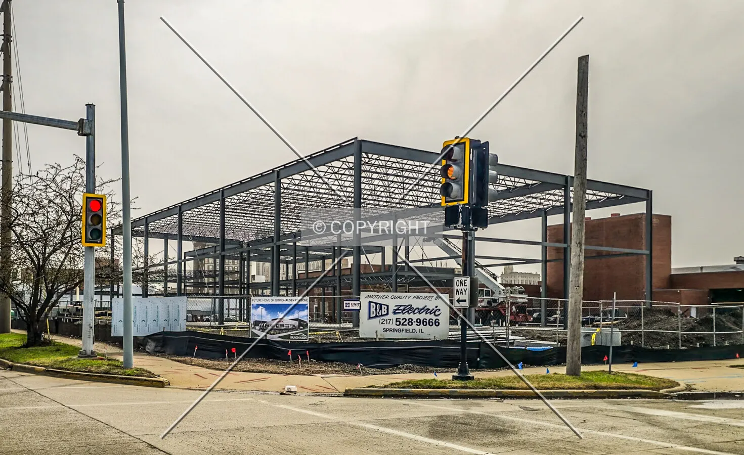 From the northwest during construction, Saturday, March 15, 2025