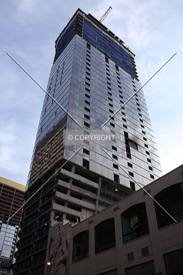 Looking up from the northeast