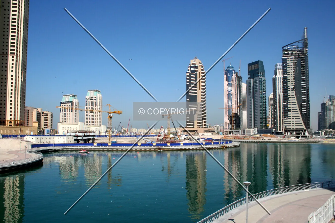Full site view from across the marina