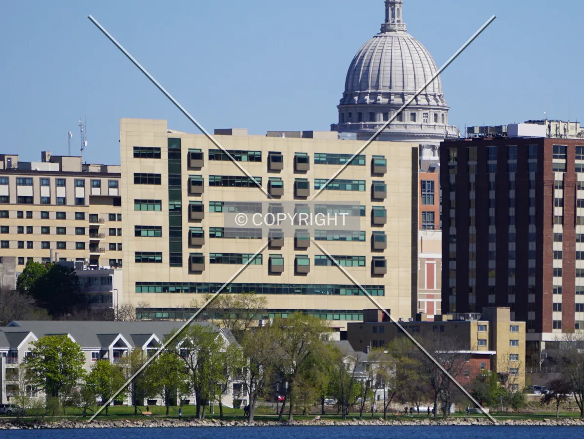 Distant view from the southwest; May 9, 2020