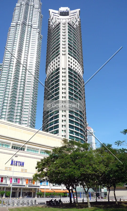 View up from KLCC entrance plaza