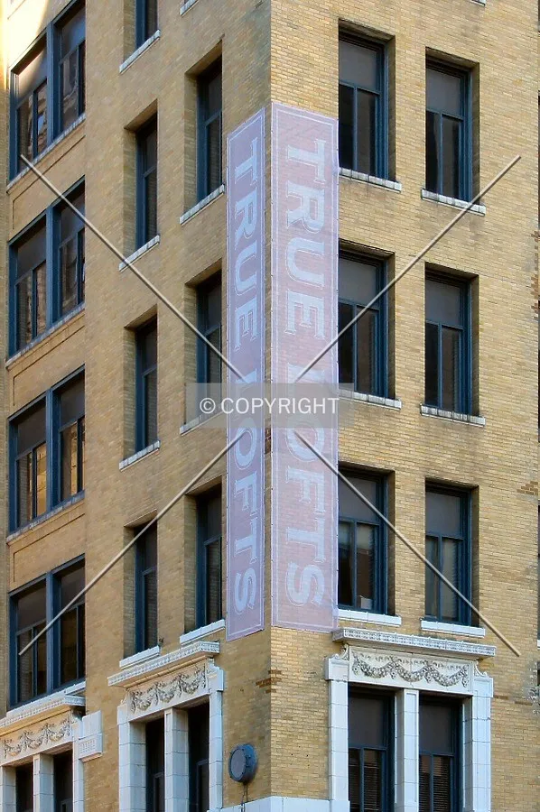 True Loft banners on southwest corner