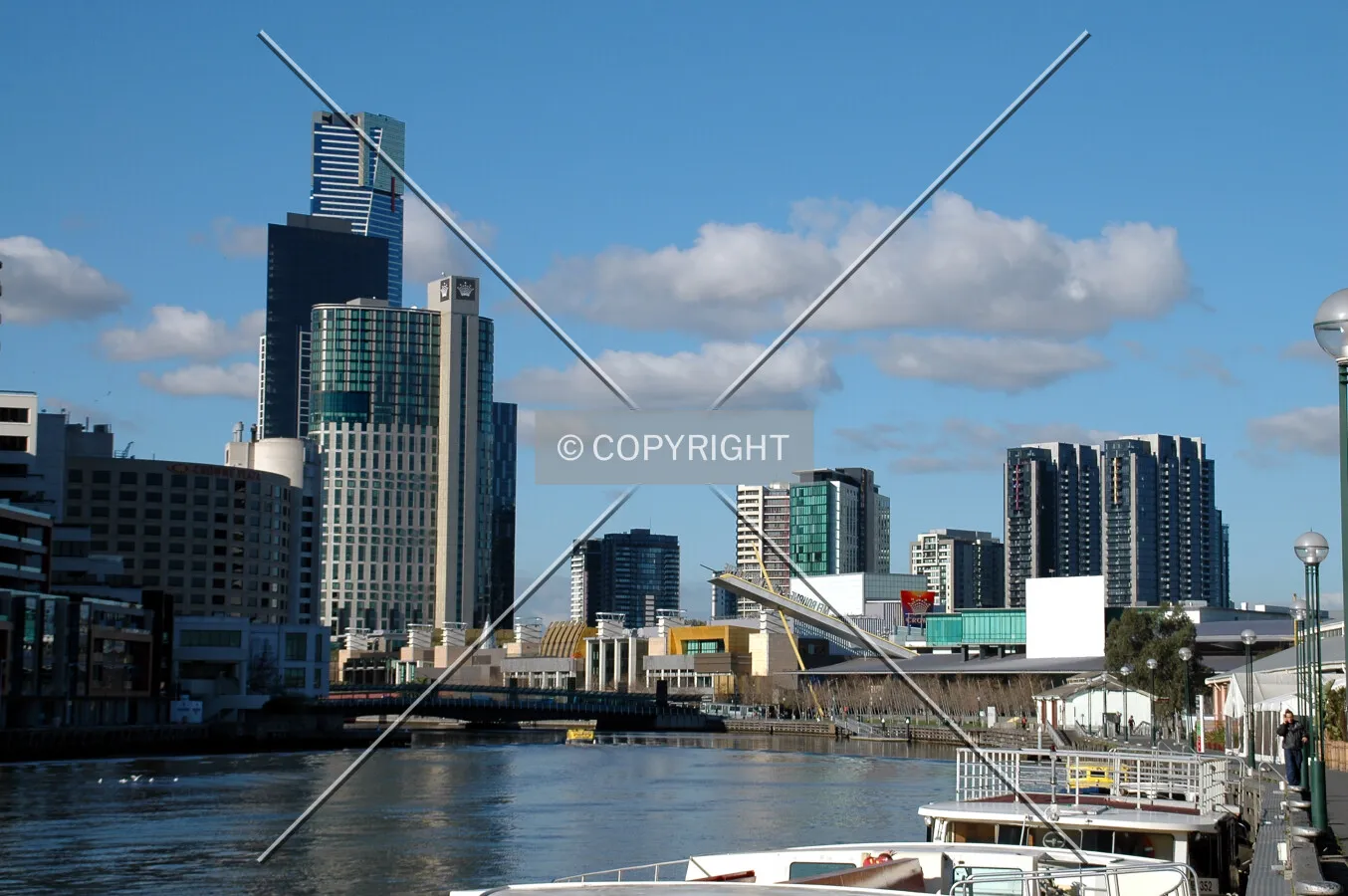 Looking east over the Yarra River
