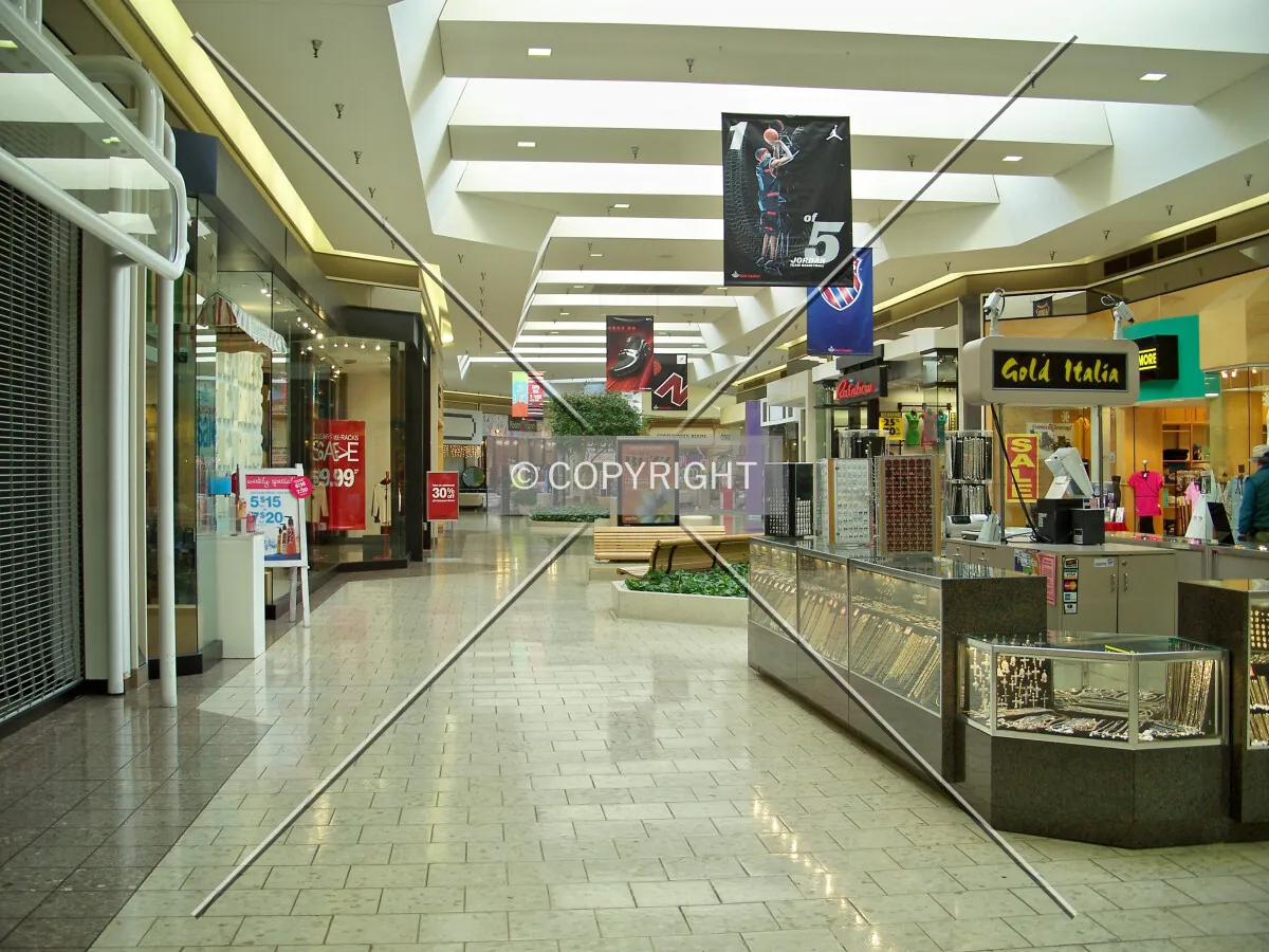 Looking down the hallway toward the old Dillard's Department Store; January 15, 2008