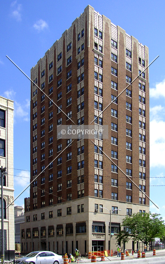 From across West Wisconsin Avenue to the southwest
