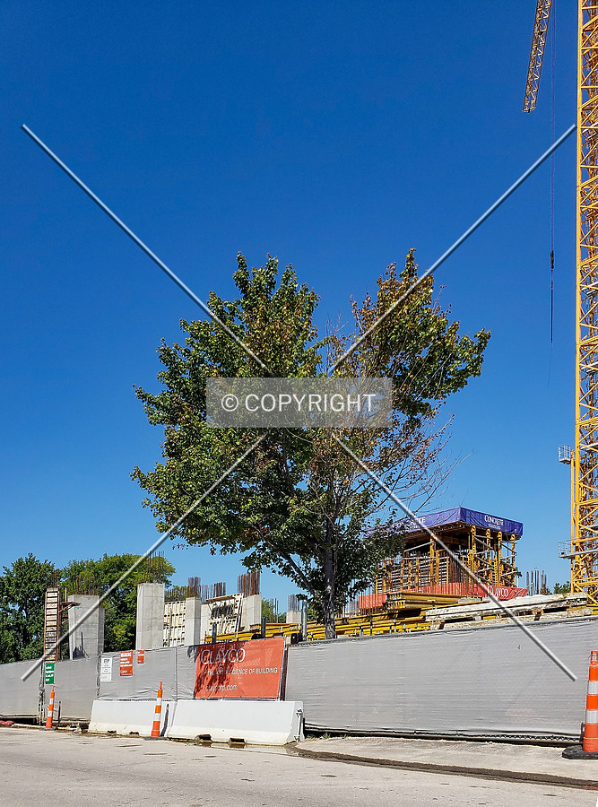 From the southwest during construction; September 13, 2018