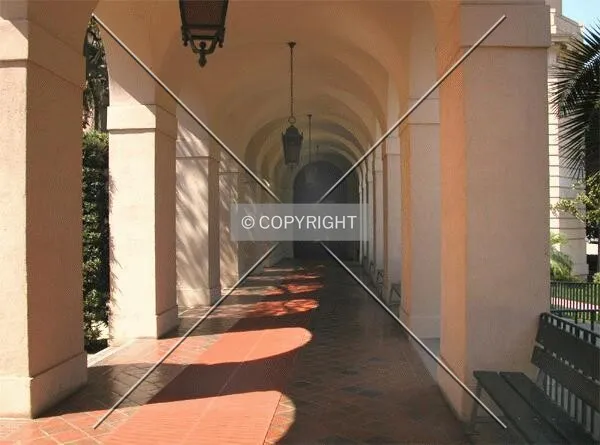 Arch-lined passageway