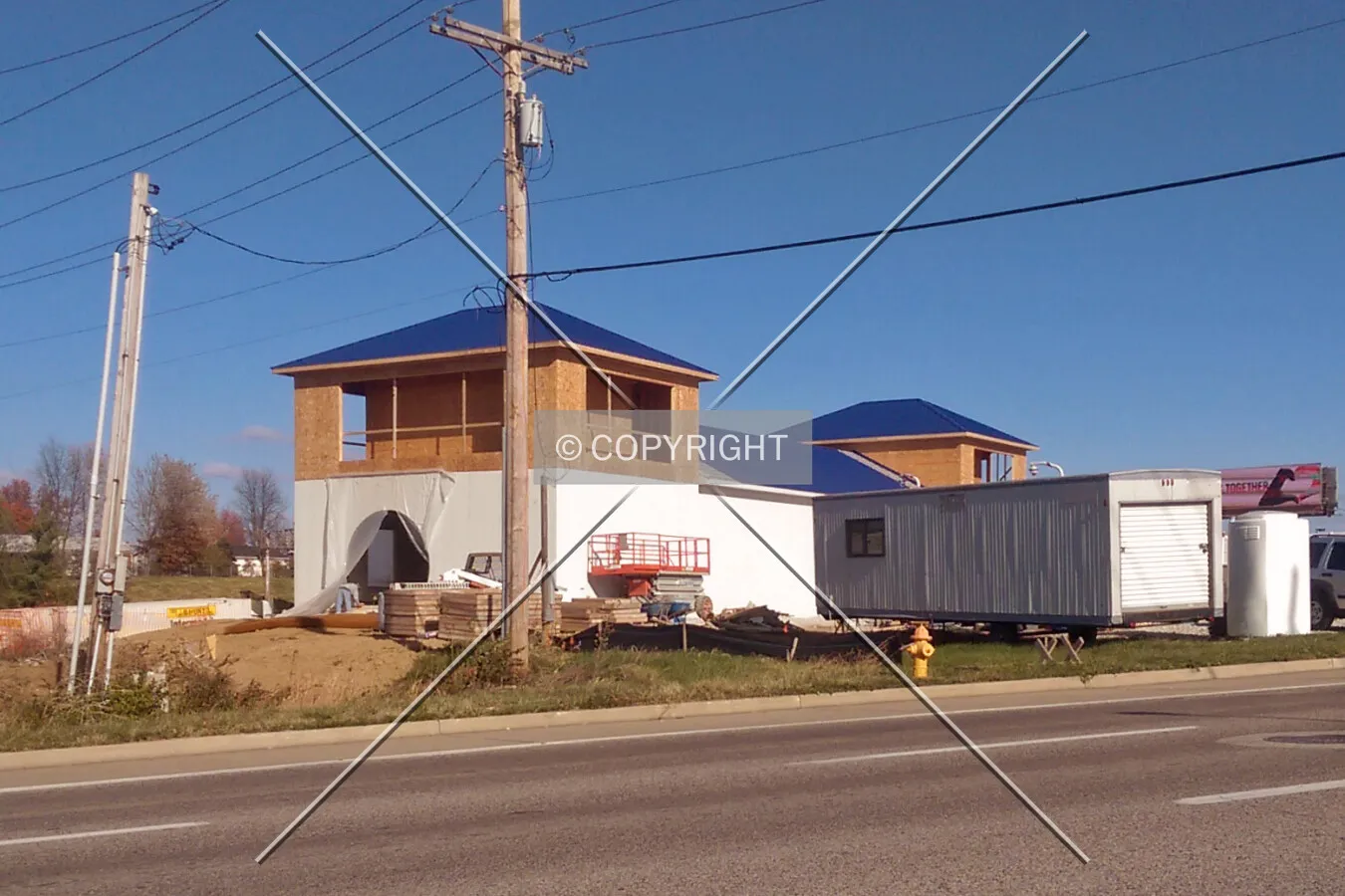 View from the southwest during construction; November 14, 2014