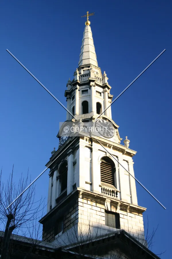View of the tower and spire