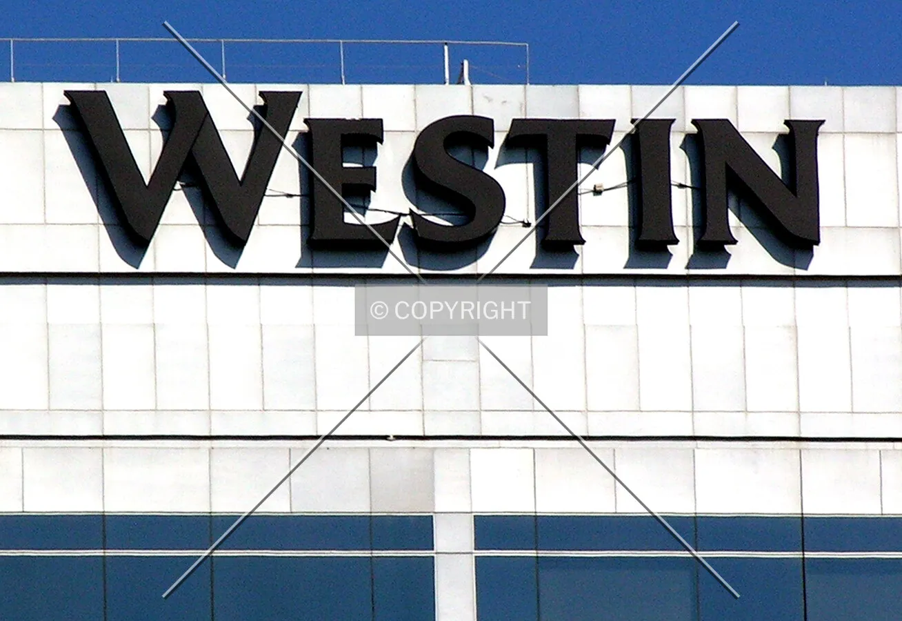 Signage atop the southern side