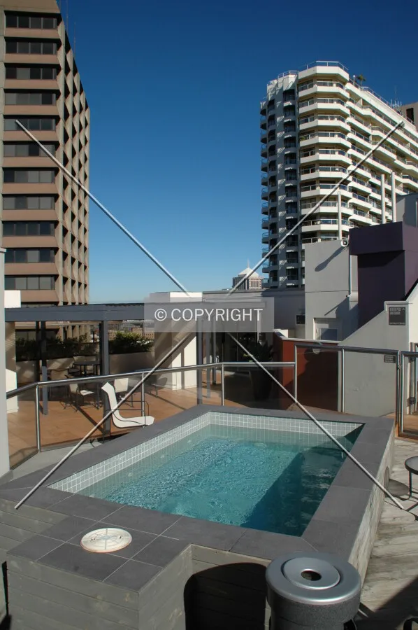 Rooftop spa pool