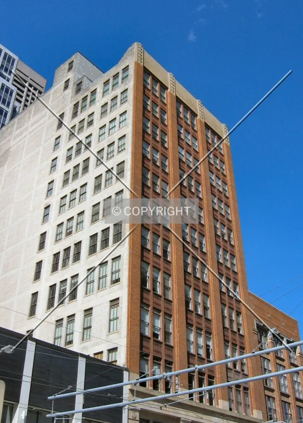 Looking up the northeast corner, from 5th Street