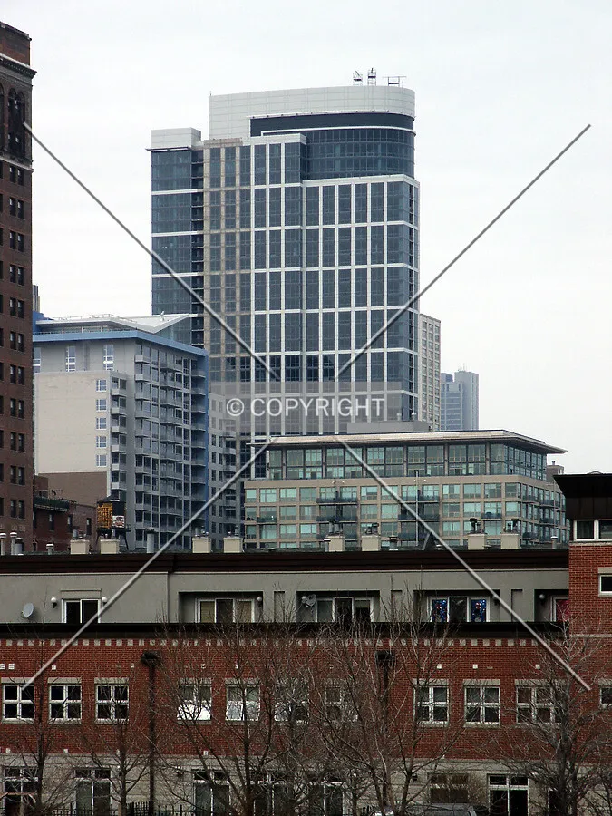 Looking north from the railroad embankment near 16th Street and Prairie Avenue