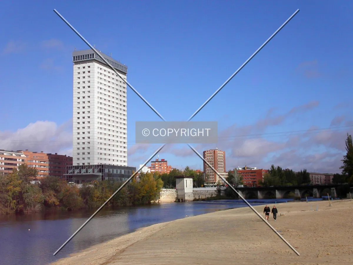 A view from the river beach toward the north