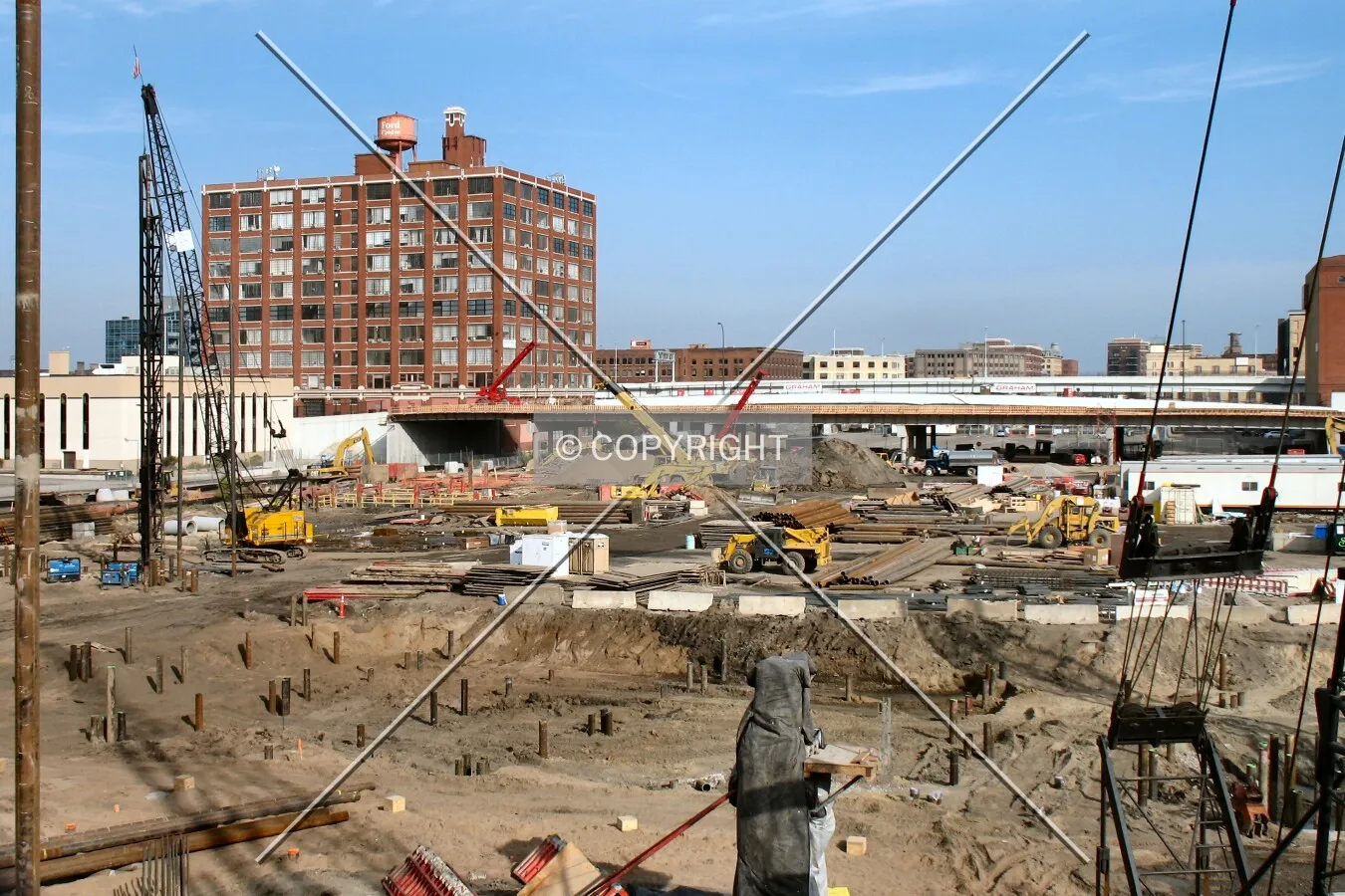 View to the north across the site from 7th Street North