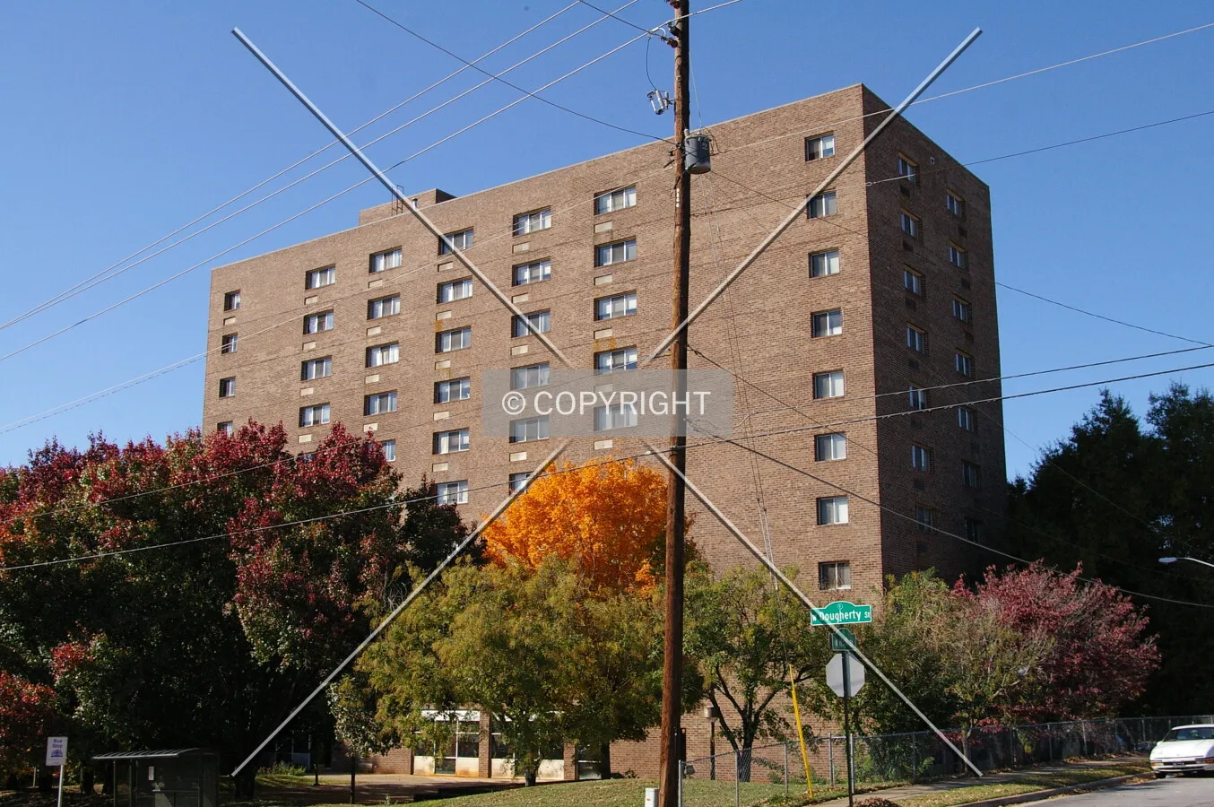 The southeast corner of West Dougherty and North Hull streets
