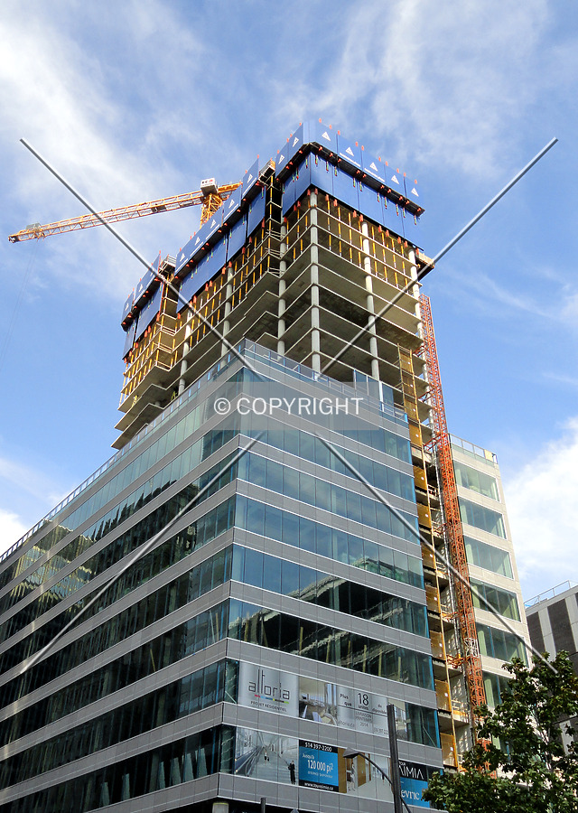 Looking up the southeast corner