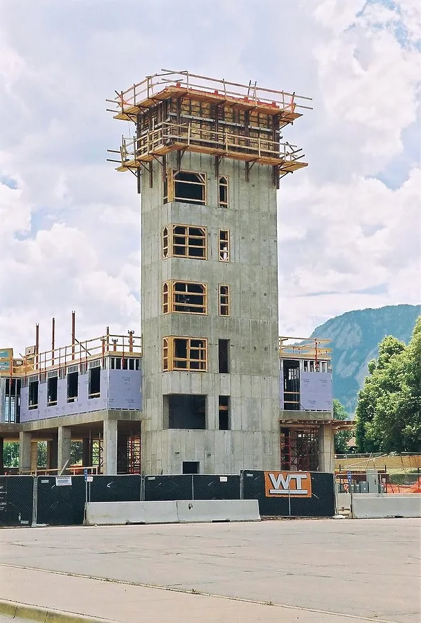 View of the elevator core