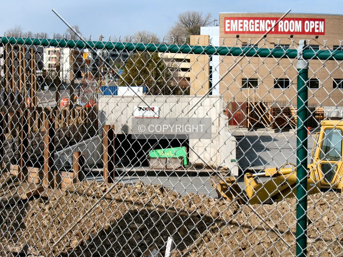 Underground parking entrance