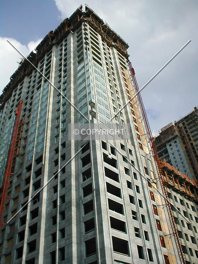 Low angle view from Ontario and Dearborn