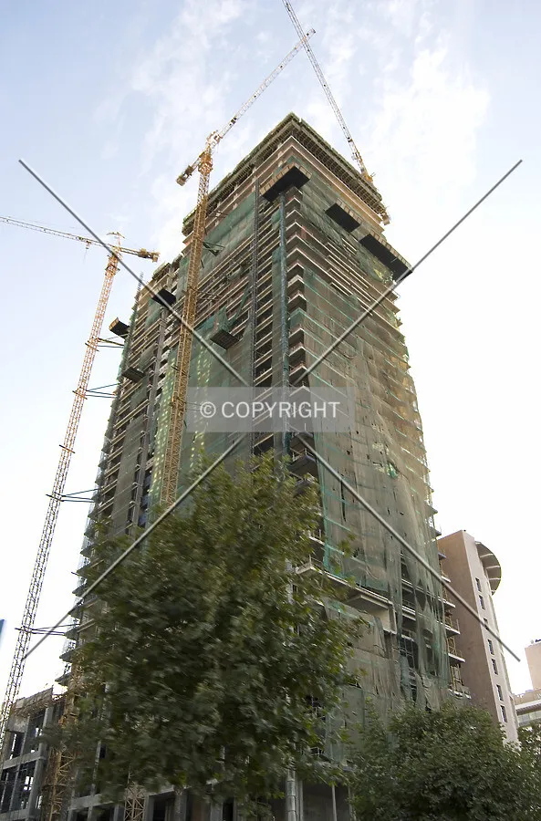 Looking up from street level