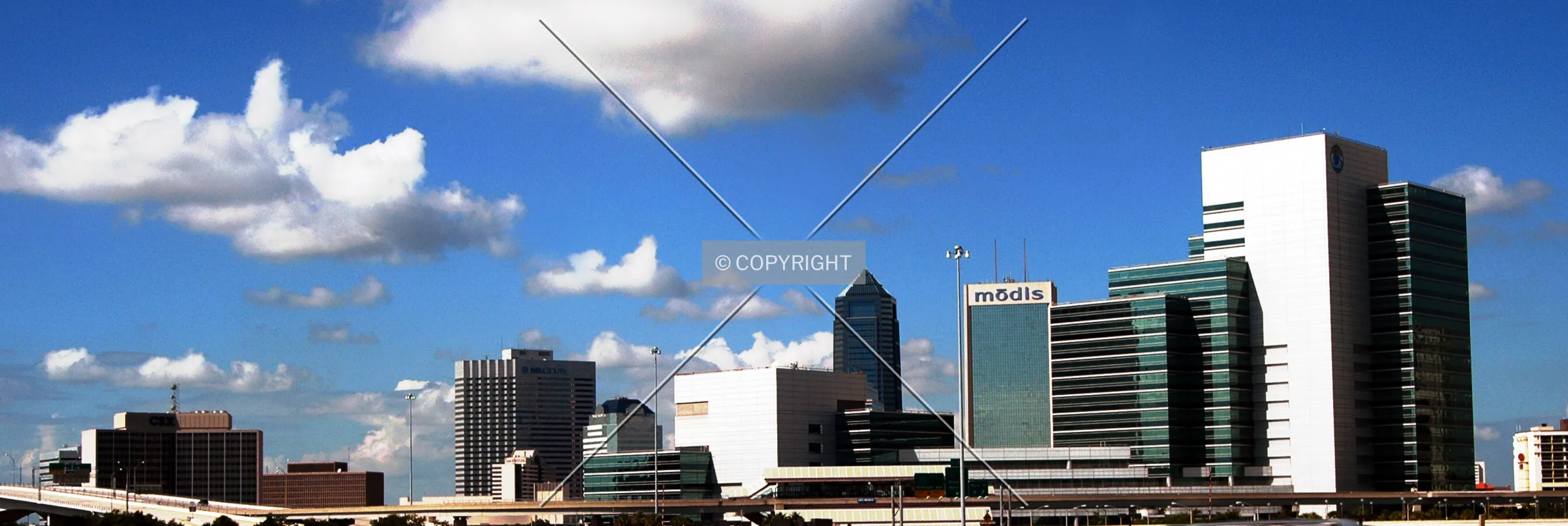 View of skyline from Interstate I-95