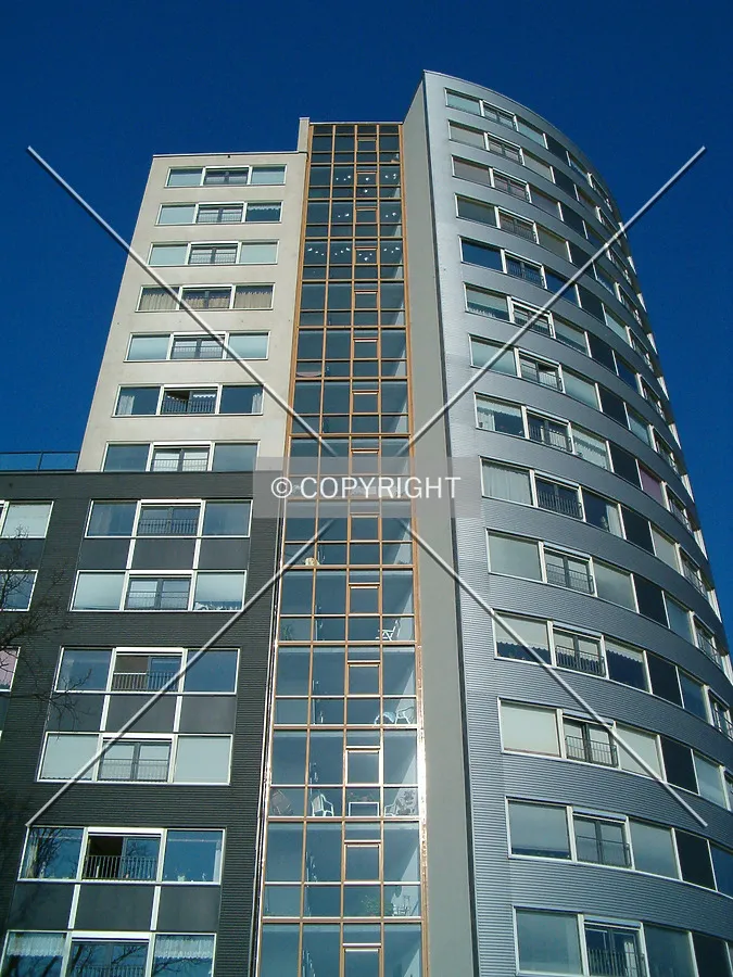 Looking up from the east