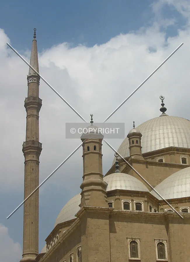 One of the slender minarets