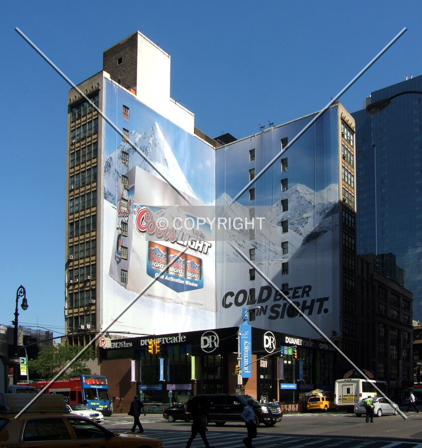 View from the south at 42nd Street and 8th Avenue