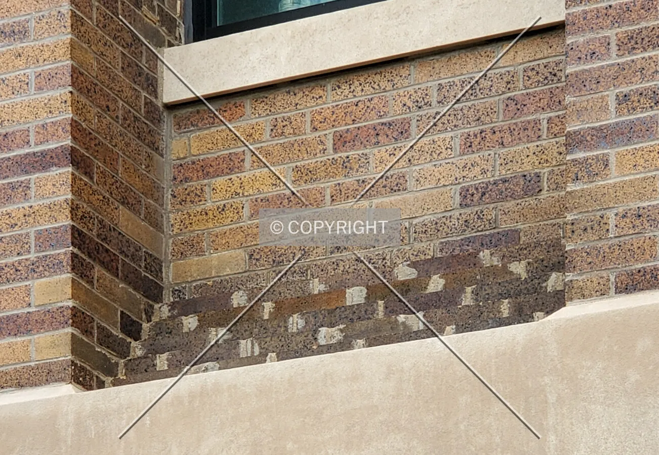 Façade detail under a south facing window' December 27, 2020