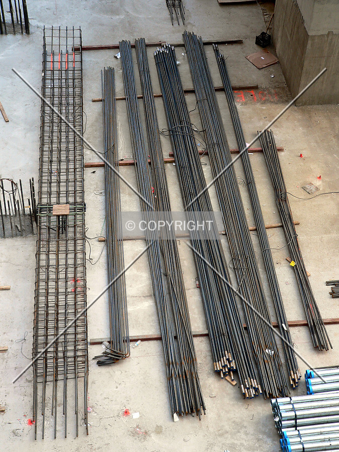 Loose rebar and column cage
