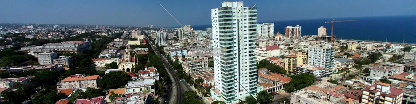 View from an apartment building in Vedado