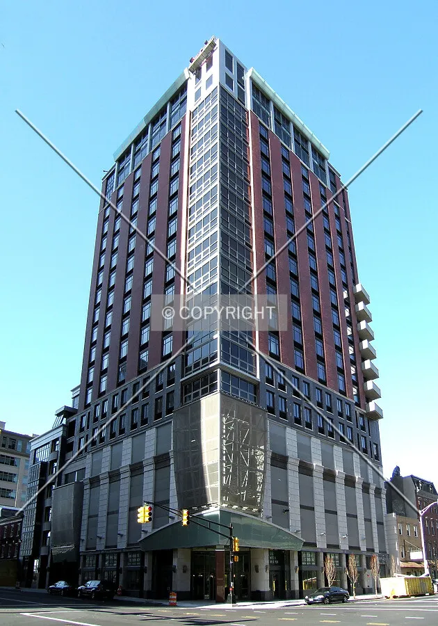 View from the northeast at Greene and Montgomery streets