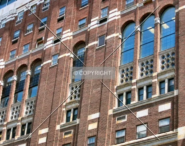 Middle section of Cedar Street facade