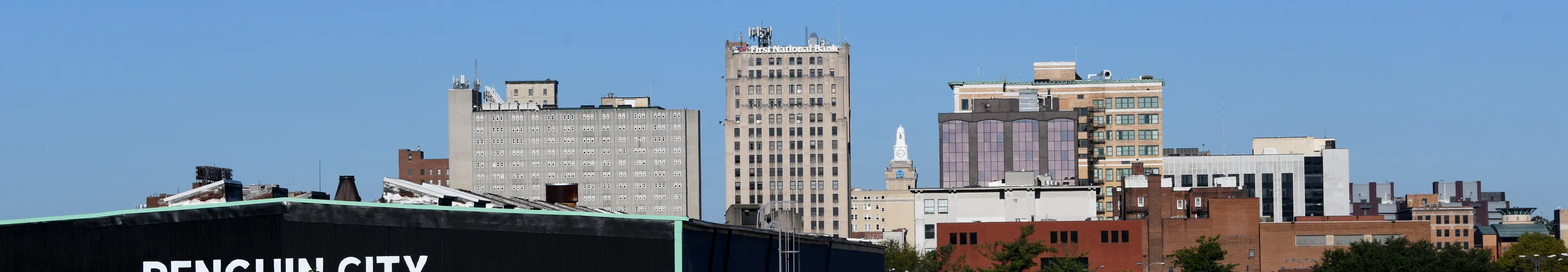 Downtown from the southeast