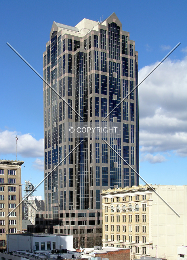 Elevated view from the southeast