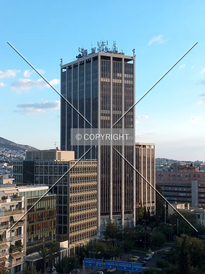 View from an office building from across Kifissias Avenue