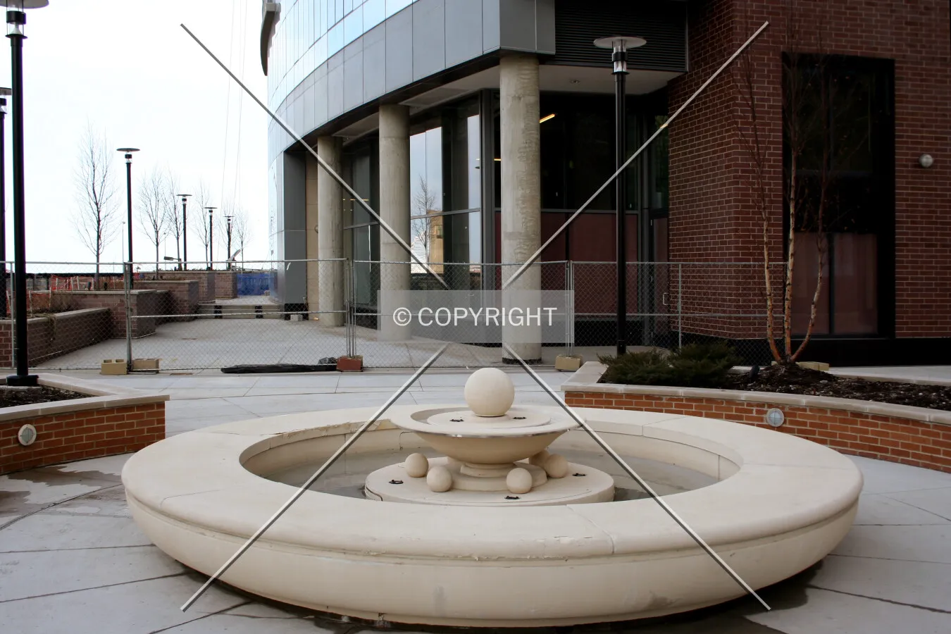 Fountain and north plaza