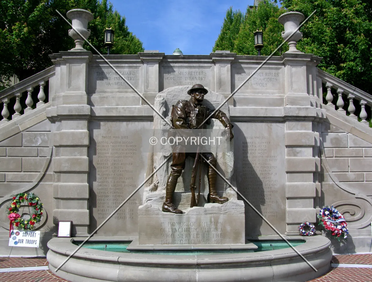 World War One monument at the base
