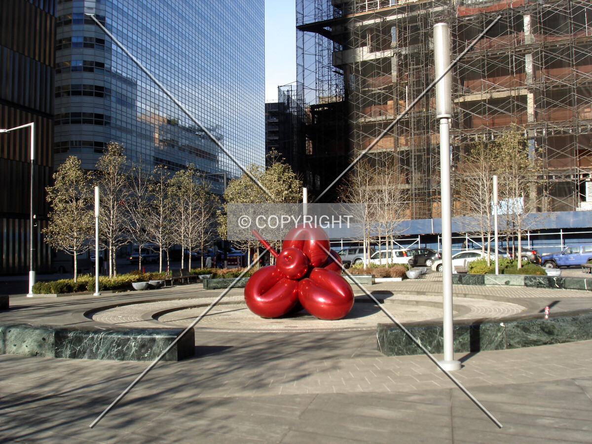 View of the fountain area