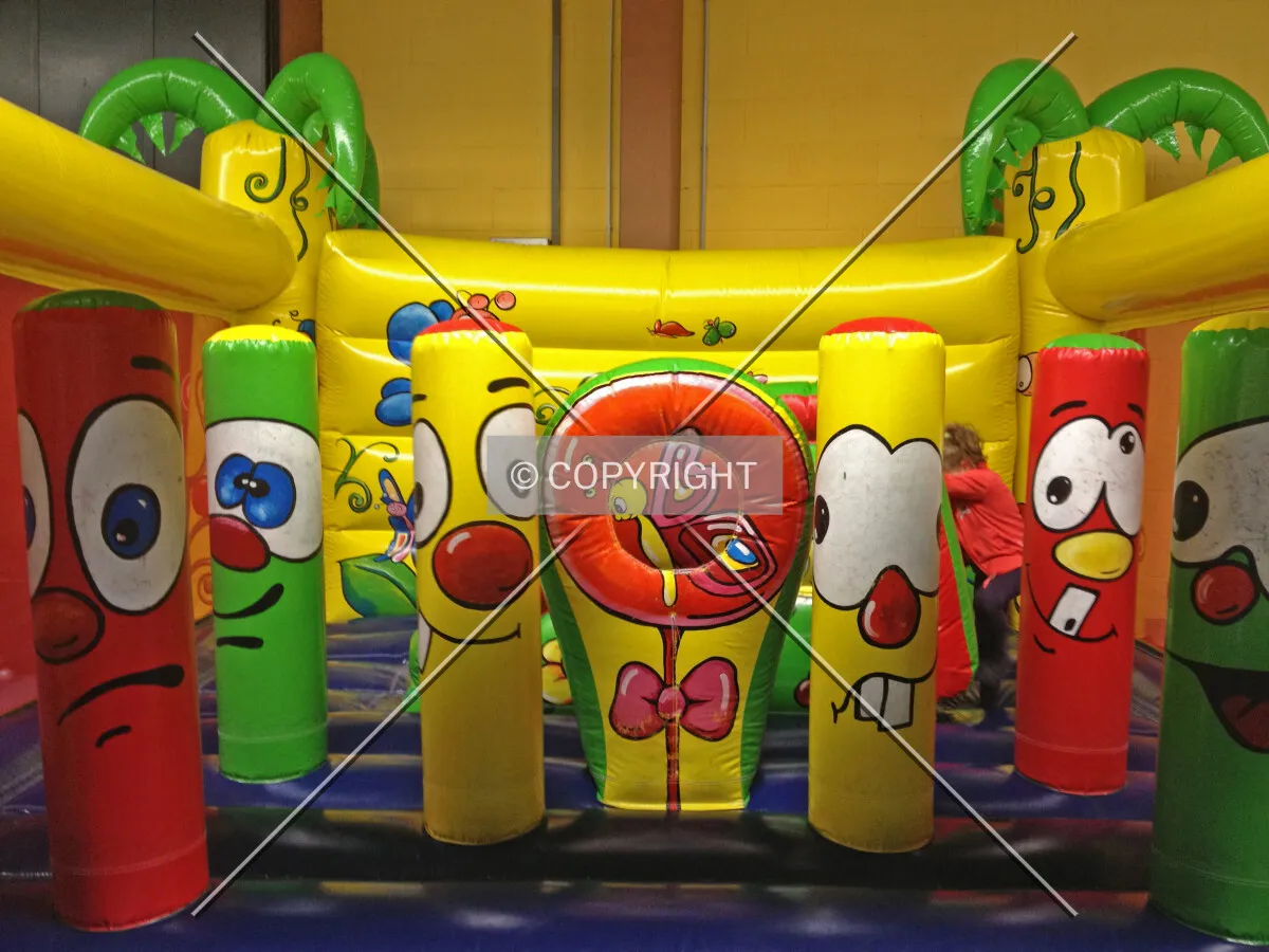 A bouncing castle for kids
