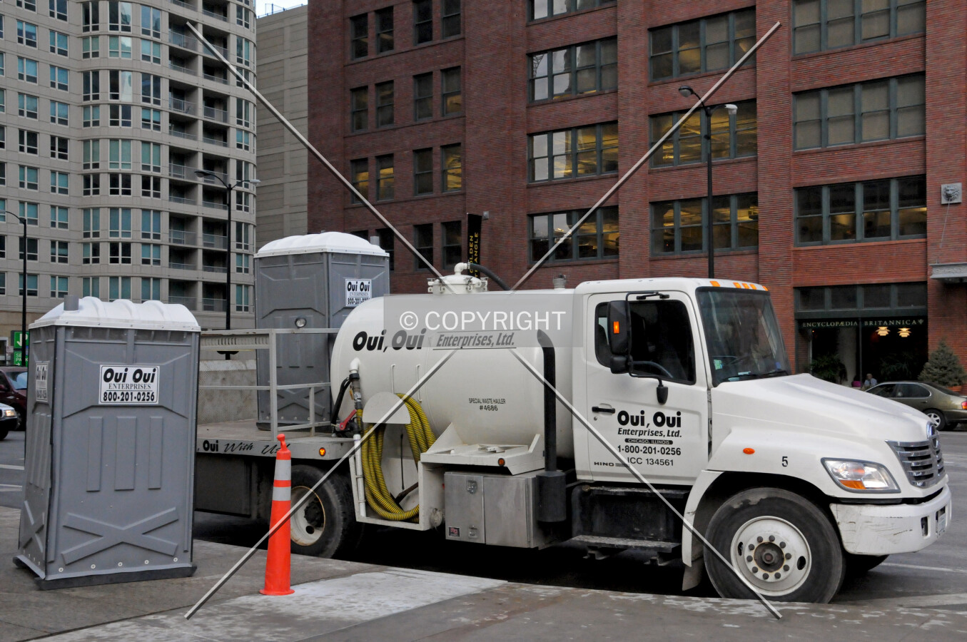 Removing portable toilets