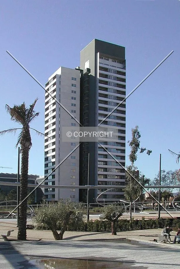 View of the building from a nearby park