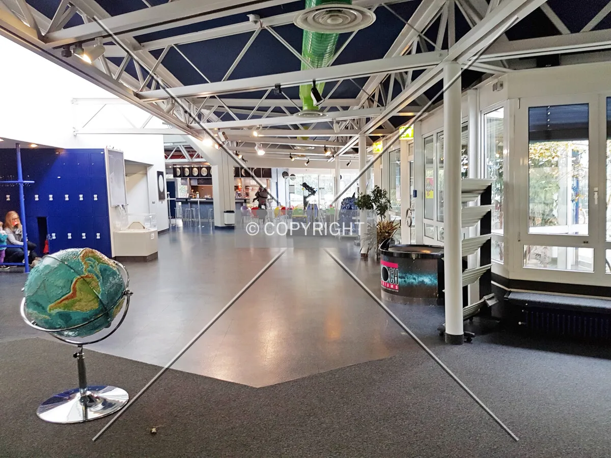 Entrance area of the planetarium in Mannheim