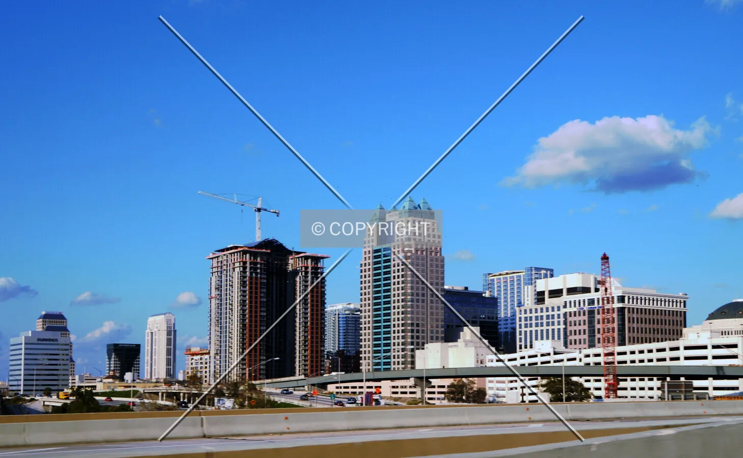 Skyline view from the southwest