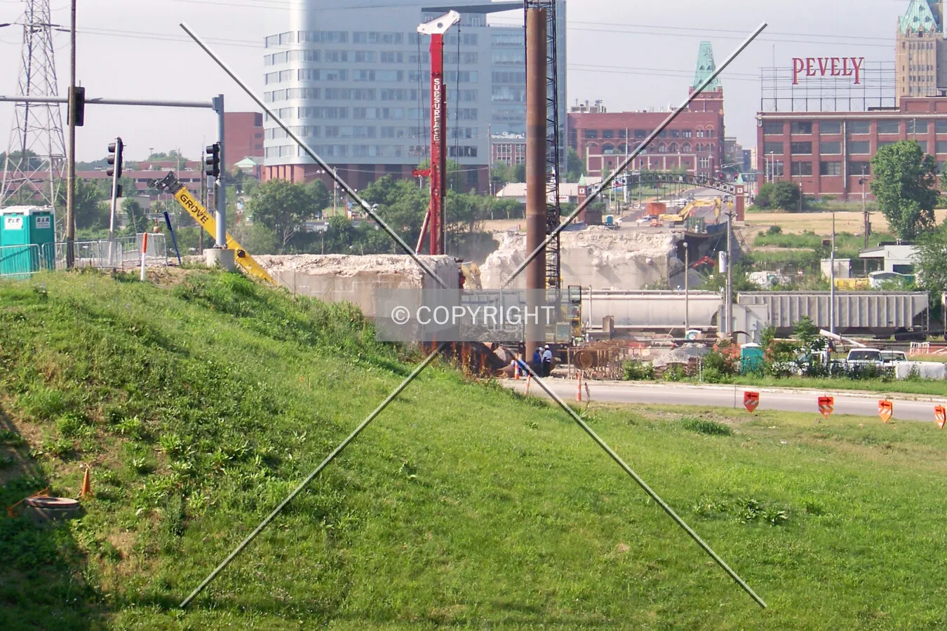 View from the north while under construction
