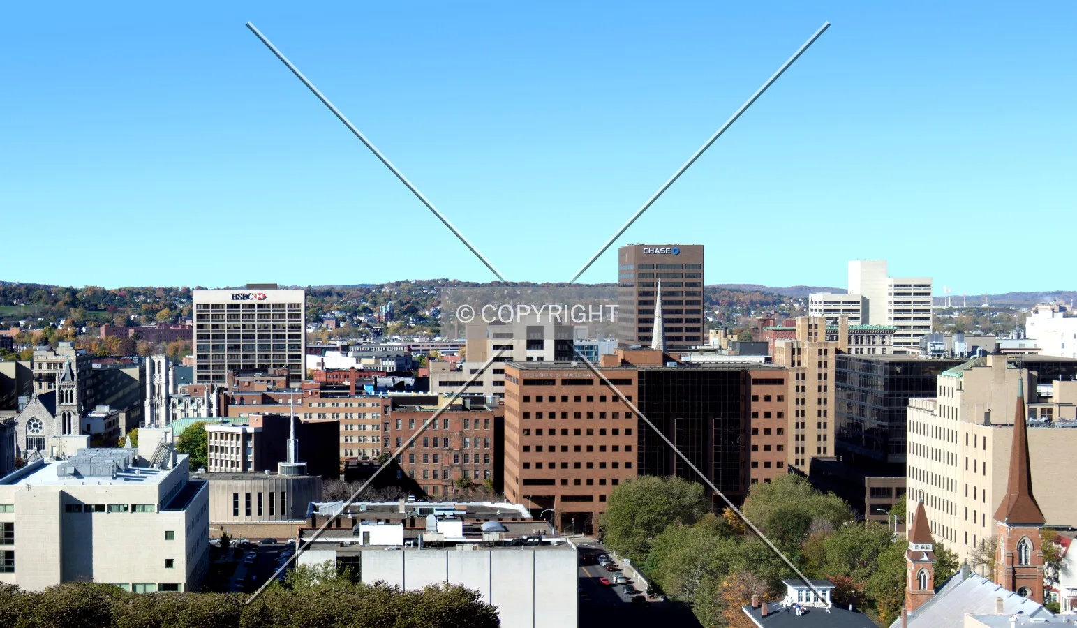 Downtown from the west