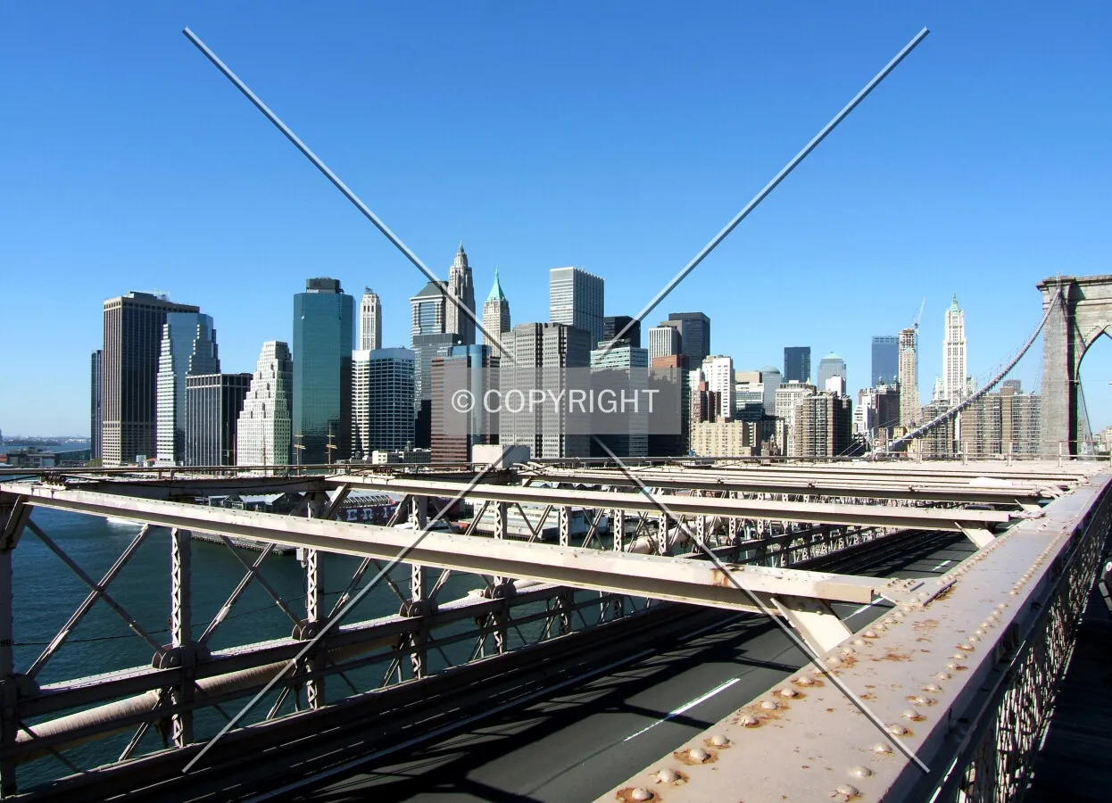 View west from the Brooklyn Bridge